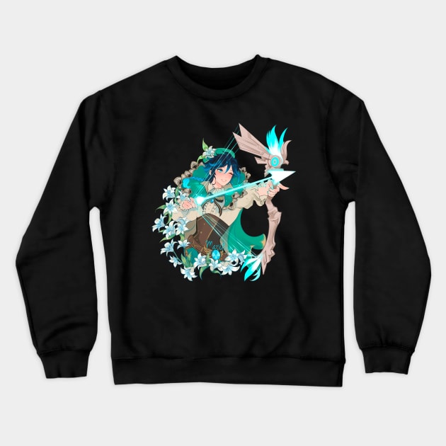 venti genshin impact Crewneck Sweatshirt by Mariliya